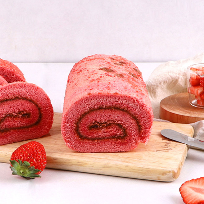 [부산맛집 아델라7] 딸기 롤케이크, 1개, 450g