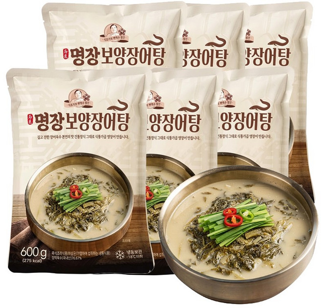이가네식품 이재수명장 명인의 프리미엄 명장보양장어탕 600g, 6개