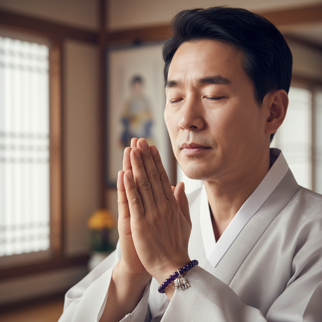 베라킴 4mm천연석 힐링 장수기원 코끼리팔찌