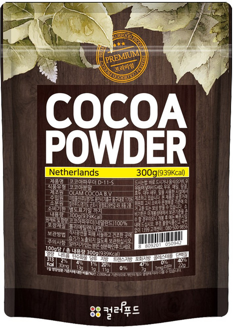 컬러푸드 옐로우라벨 코코아파우더, 1개, 1개입, 300g