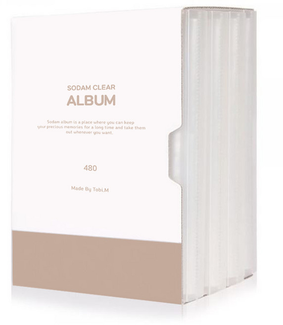 토비메모리 소담 클리어 앨범 세트 3 x 5 4권 세트, 화이트, 480매