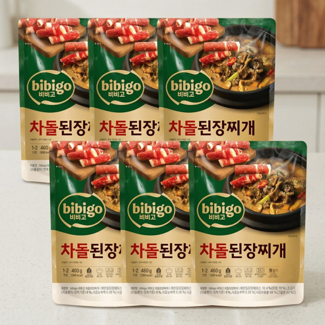 비비고 차돌된장찌개 460g, 6개