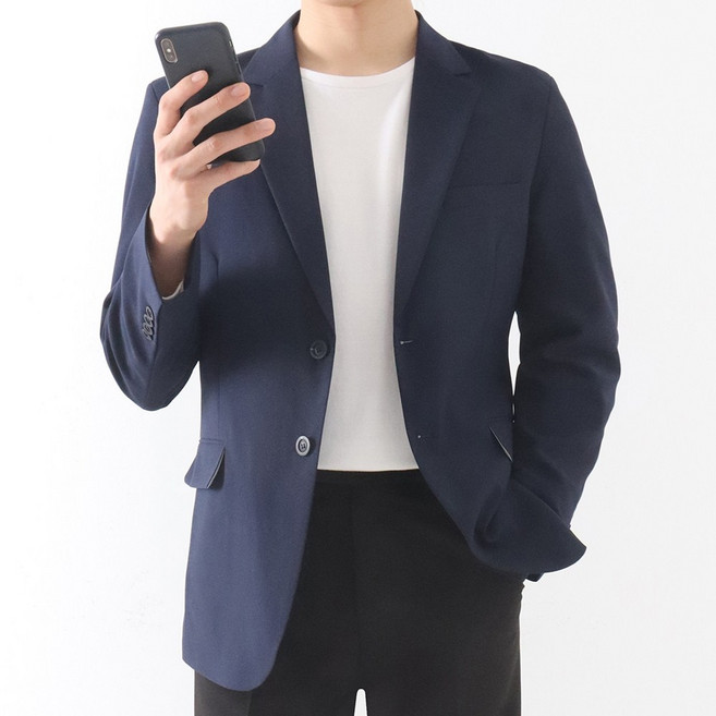 데이먼 베이직 무지 싱글 정장 자켓 블레이저 국내생산 ZZBJK022