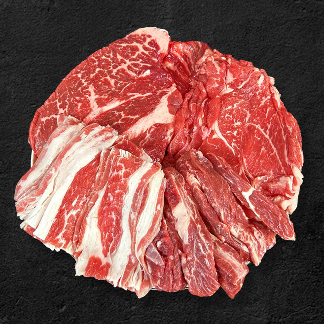 소불고기 구이 모듬 소불고기 우삼겹 갈비살 등심 1kg, 1세트