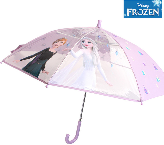 53우산 겨울왕국2 안전우산 3폭 투명 프로즌 캐슬 여아우산 자동우산 장우산