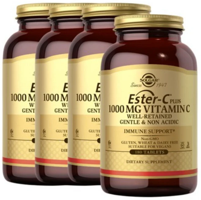 솔가 에스터C 플러스 1000mg 비타민C 180 정 X4, 4개, 180정 - 쿠팡
