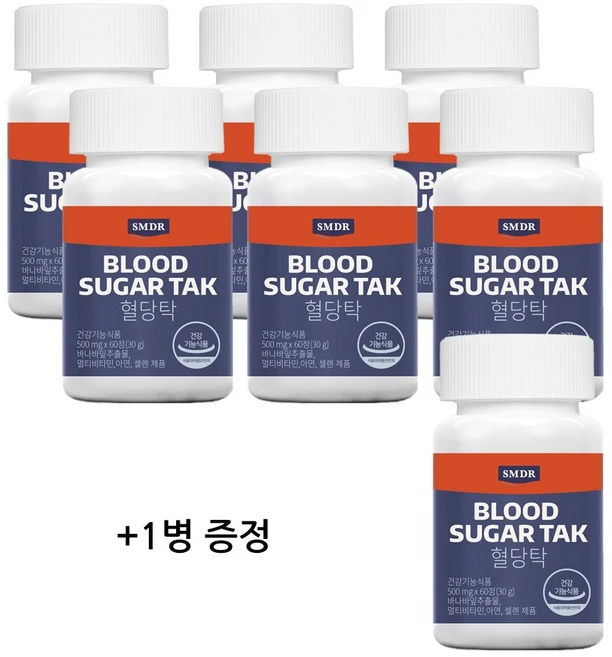 SMDR 혈당탁 (식후 혈당 상승 억제에 도움), 60정, 7개 - 쿠팡
