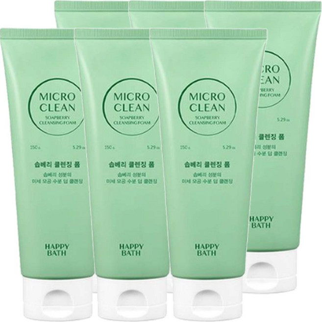 해피바스 솝베리 클렌징 폼 오리지널, 150g, 6개