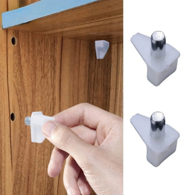 선반 고정핀 받침대 진열장 싱크대 다보 다보고정핀 4P묶음 색상선택, 흰색