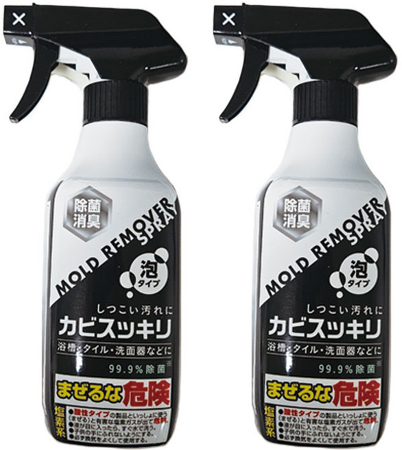 [카비스키리] 욕실용 곰팡이 제거제 본품+본품, 2개, 400ml
