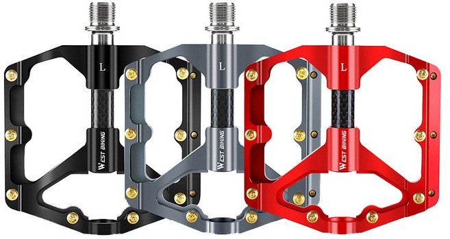 시그니처베이지 자전거 카본 3베어링 페달 평페달 YPZ097, 카본블랙2, 1개