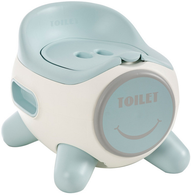 유아 변기 아기 배변훈련 변기 휴대용 내통 분리형 두꺼운 안전 설계 귀여운 캐릭터 디자인, 작은 파란 자동차