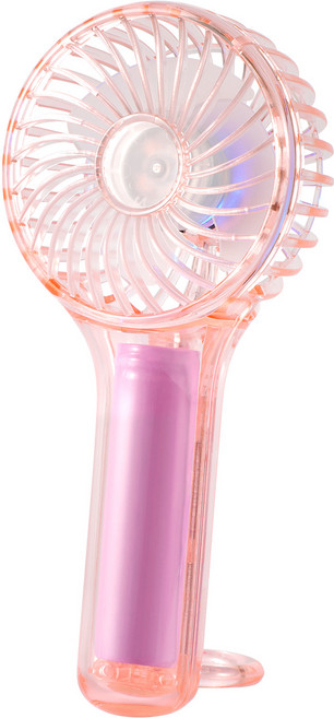 지누아 LED 휴대용 미니 선풍기, 핑크