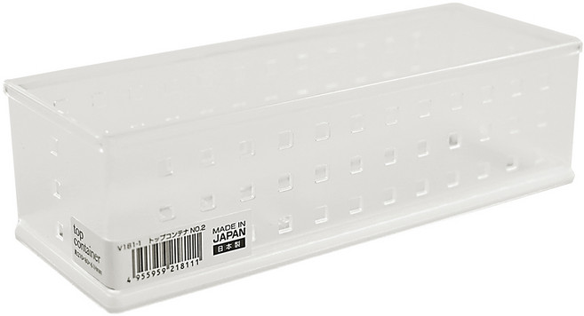 【GOOD LIFE 品好生活】日本製 TOP No.2 透明多用途小物收納盒/整理盒（21x8x6.1cm）, 透明, 1個