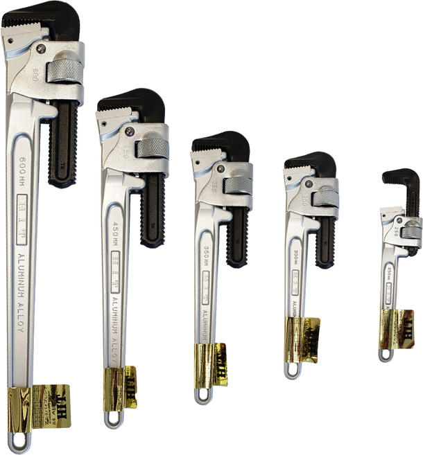 HIT 히트 프로알루미늄 파이프렌치 AL 250mm(10) - 600mm(24) 은색(일본생산품), 1개, 12(300mm)