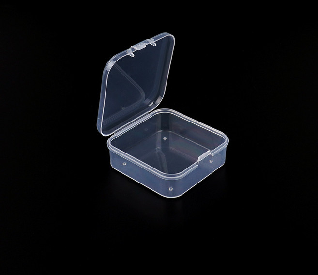 제이피닷몰 다용도 사각 케이스 악세사리 보관함 쿠키박스 비타민통 머리핀 클리어, 5.5cm, 1개, 투명