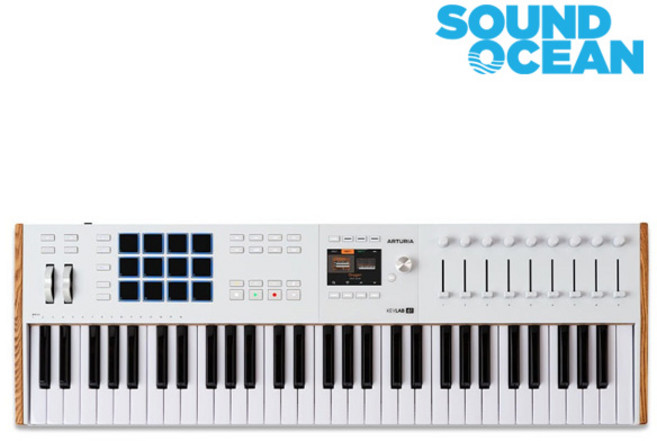 아투리아 키랩 마스터 키보드 건반, 화이트, 1개, KeyLab 61 MK3 White