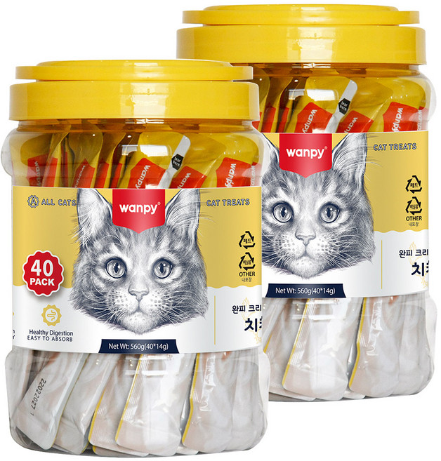 완피 크리미 퓨레 40p, 2개, 560g, 치킨