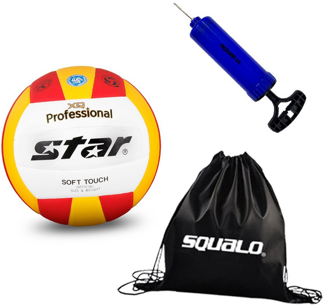 스타 배구공 XQ 프로페셔널 칼라 VB345-34 5호 SQ(공가방&펌프) 포함 풀세트, 1개