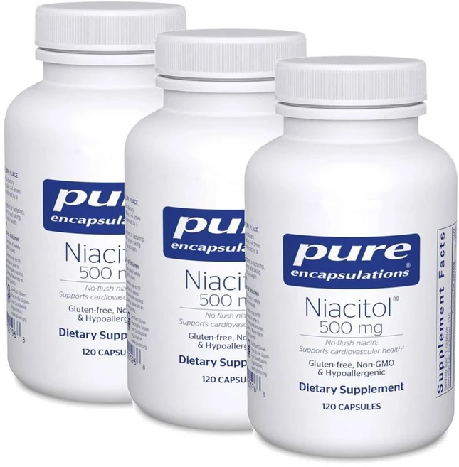 퓨어인캡슐레이션 니아시톨 500mg 니아신 나이아신 캡슐 Pure Encapsulations Niacitol, 3개 - 쿠팡