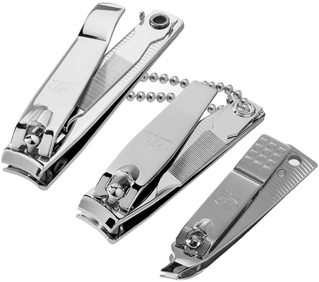 쓰리세븐 777 손톱깍이 3종세트 CT-121ZC+N-608FC+N-211C 발톱깍기 큐티클깍이, 1세트