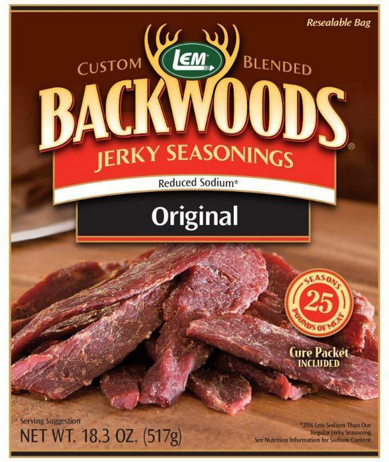 LEM 제품 백우드 저나트륨 육포 시즈닝 518.8g 육류 조미료, 1개