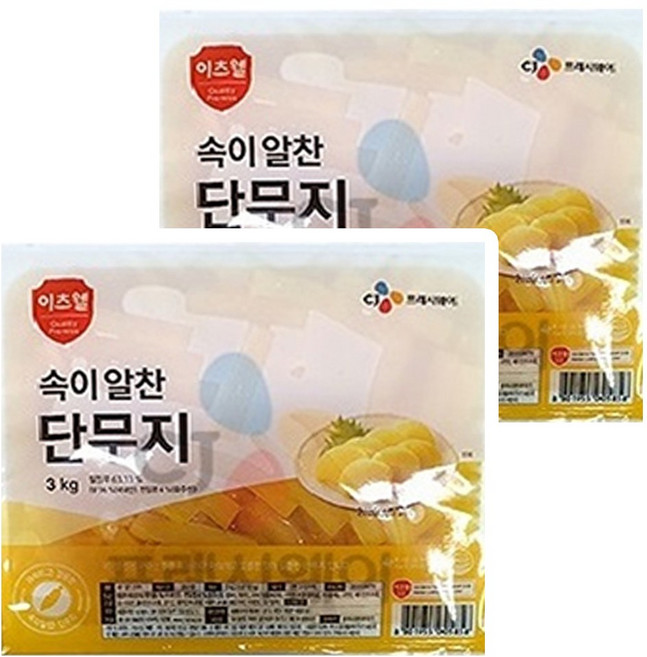 CJ 이츠웰 속이알찬 단무지 스틱 양식용 3kg, 2개