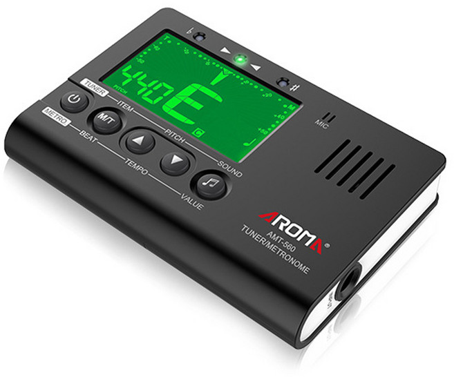 도매짱 아로마 디지털 튜너 메트로놈 기타 튜닝기 박자기, 1개