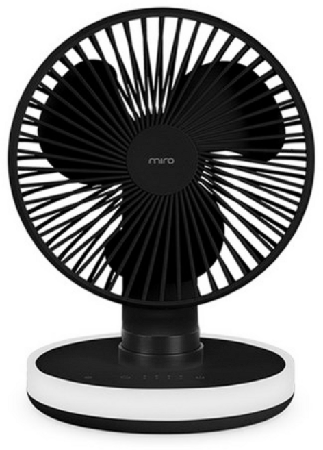미로 무선 탁상용 선풍기, 검정색(BLACK), MTF03