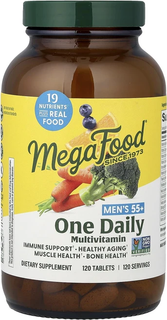 몸관리하세요 겨울입니다 MegaFood 남성용 55+ 데일리 종합비타민 1정 120정 특별관리진행, MegaFood남성용55데일리종합비타민1정120정, 1 - 쿠팡