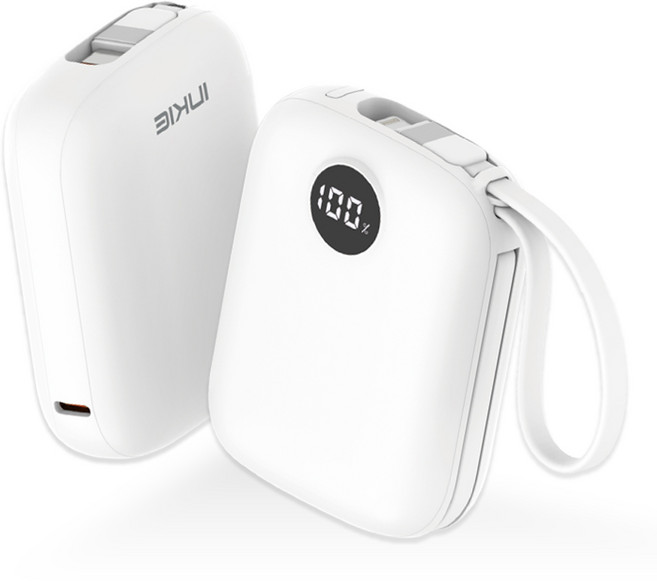 인키 초고속 22.5W PD 충전 케이블 일체형 대용량 보조배터리 10000mAh 멀티단자, IK-2WAY-PD10000