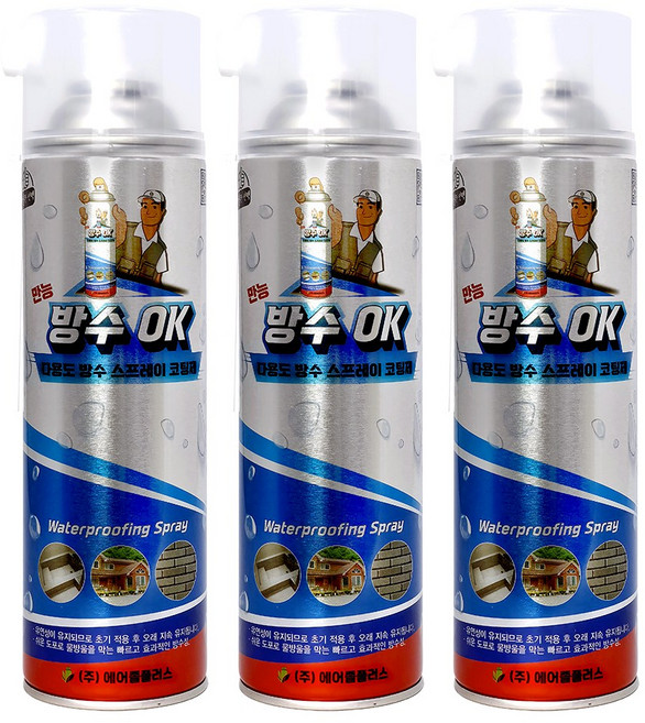 탁월한선 다용도 방수 스프레이 대용량 550ml, 3개