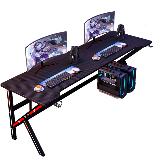 락키홈즈 다용도 게이밍 컴퓨터 책상, 블랙(160*75*60)