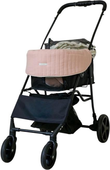 국내제조 코지코너 강아지유모차 범퍼가드 탄탄한 개모차 쿠션, 누빔 핑크, 1개