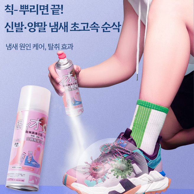 은이온 신발 탈취제 스프레이 운동화 양말 냄새제거 살균 소독제, 1개, 260ml