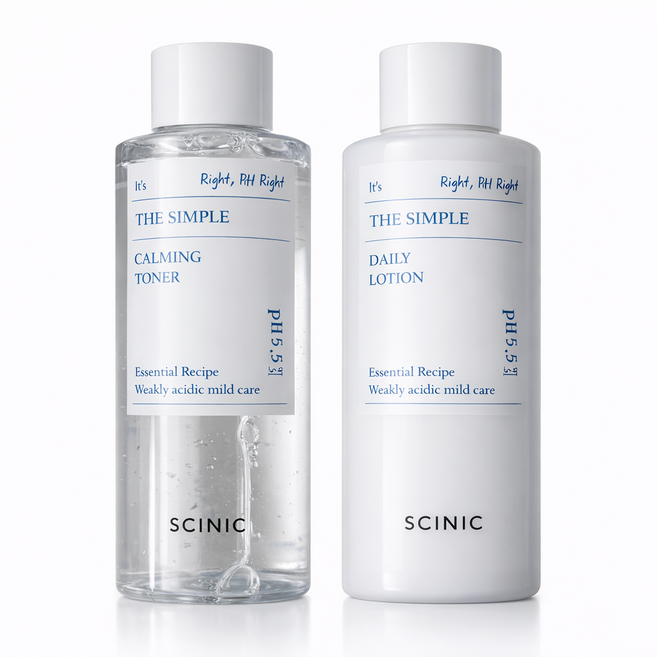 싸이닉 더 심플 2종 세트 대용량 로션 260ml토너 300ml, 1세트