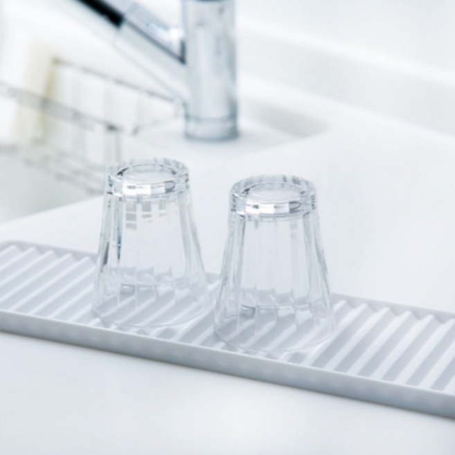 코코링하우스 싱크대 물빠짐 트레이 미니 식기건조대 컵 선반, 화이트