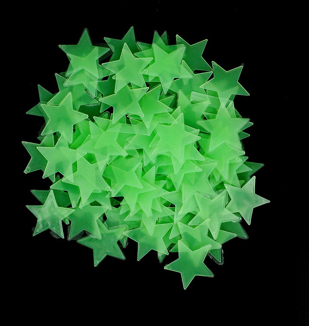 야광 별스티커 3cm x80개 부착식 스타스티커 천장별스티커 인테리어야광별 미니야광별, 그린