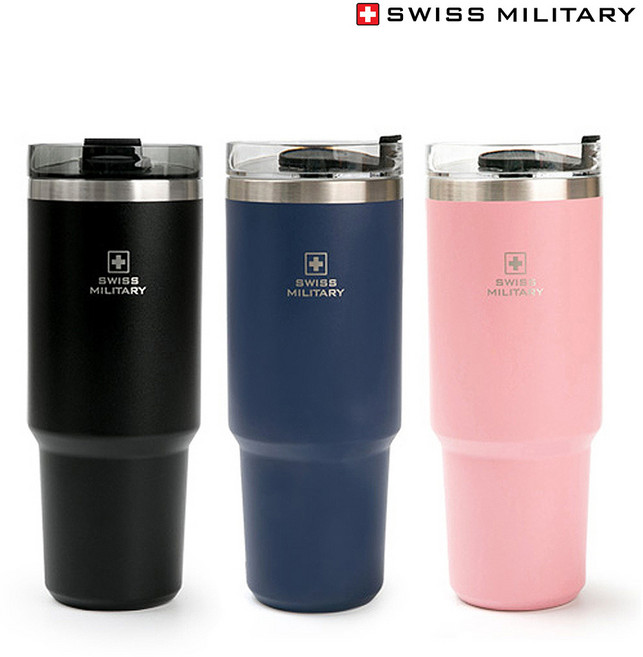 스위스밀리터리 TKL900 라떼텀블러 900ml 투썸 컵 보온병 스텐텀블러, LPB 샤이닝핑크, 1개