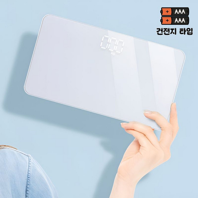 판매율1위 FOOI 초슬림 거울 미니 디지털 휴대용 체중계 여행용저울 만족도1위, 건전지 타입