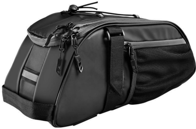 블루웨이브 자전거 대용량 멀티 짐받이 투어백 라이딩백 안장가방, 블랙, 1개