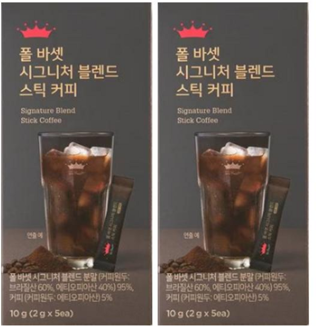 폴바셋 시그니처 블렌드 스틱 커피, 2g, 2개