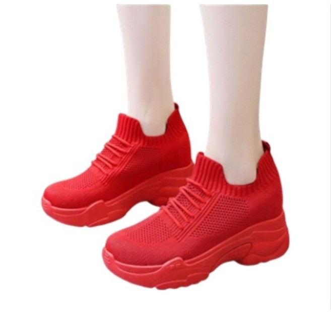 DarjinQD 여성용 통굽 삭스 키높이 스니커즈 7.5cm VR_8004