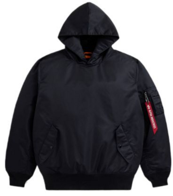 알파인더스트리 ALPHA INDUSTRIES 풀 오버 후디드 MA-1 블랙 매장정품 193018