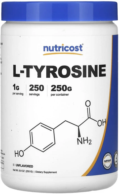 Nutricost l-타이로신 무맛 250g(8.8oz), Nutricost l타이로신 무맛 250g88oz, 250g, 1개 - 쿠팡