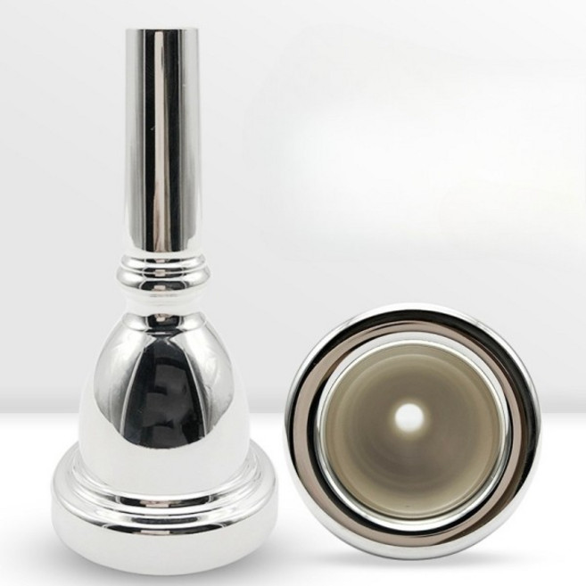 전문 튜바 마우스피스 - 대형 보어 황동 바리톤/유포늄 내구성이 뛰어난 관악기 액세서리