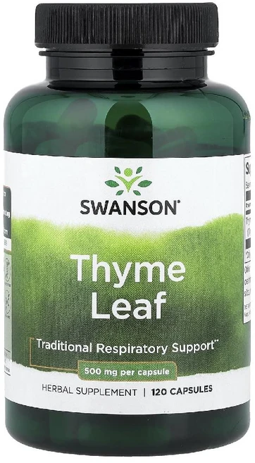 스완슨 타임 잎 500mg Thyme Leaf 캡슐 120정, 1개 - 쿠팡