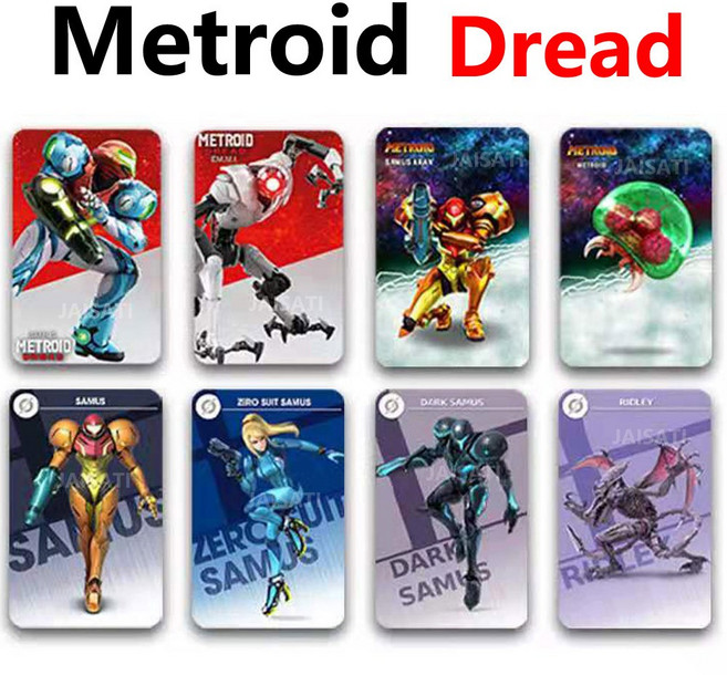 메트로이드 5 카드 드레드 사무스 리턴스 젤다 툴린 유노보 시돈 리주 NS 스위치용 NFC ntag, 8 pcs Metroid