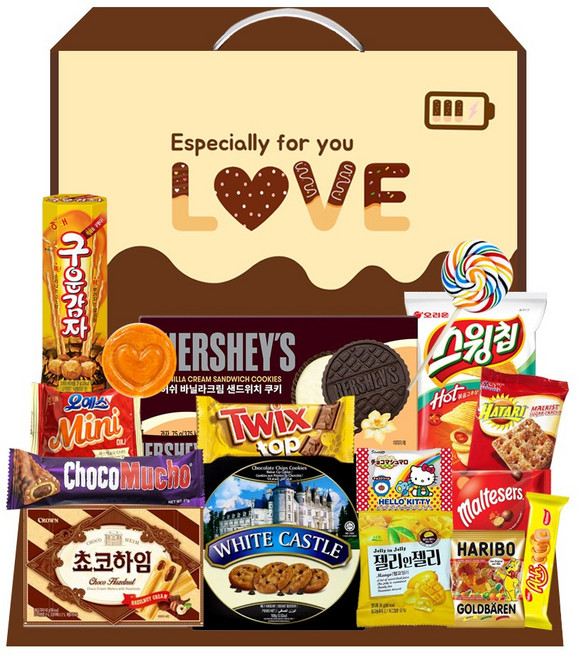 화이트데이 초콜릿 사탕 선물 과자세트 종합간식선물세트, 600g, 1세트
