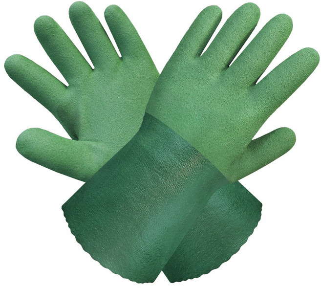 장갑이네 공업용 PVC 장갑 작업용 농업용 산업용 토시 내화학 내유 기름 방수 작업, 1개